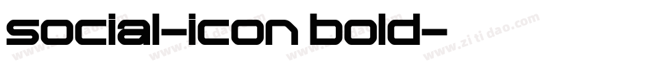 social-icon bold字体转换